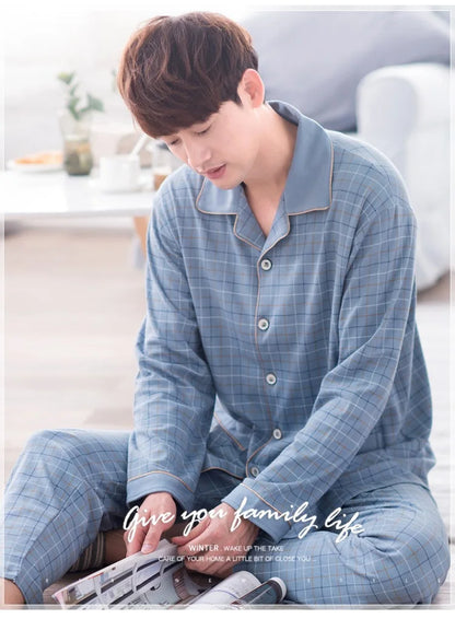 Mens Pajama Sets Home Suit Modern Style