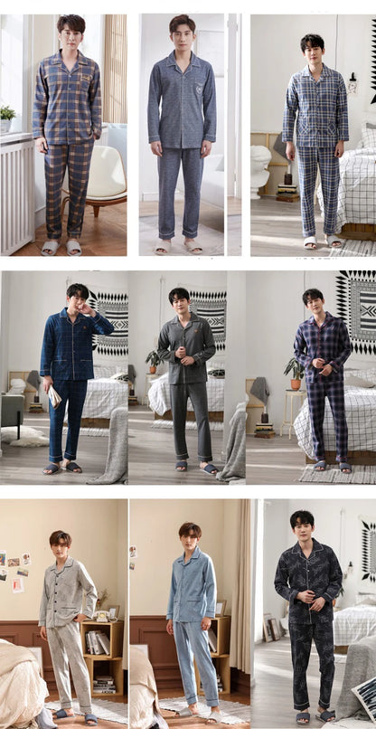 Mens Pajama Sets Home Suit Modern Style