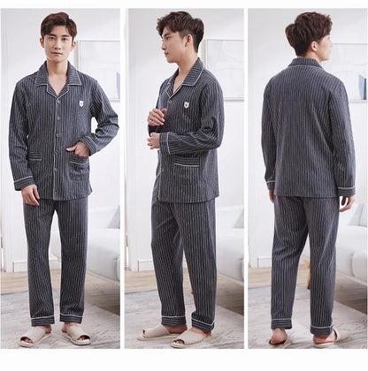 Mens Pajama Sets Home Suit Modern Style