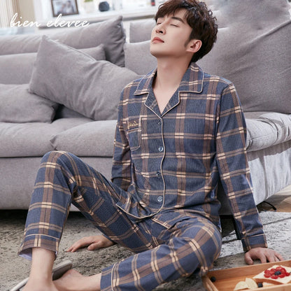 Mens Pajama Sets Home Suit Modern Style
