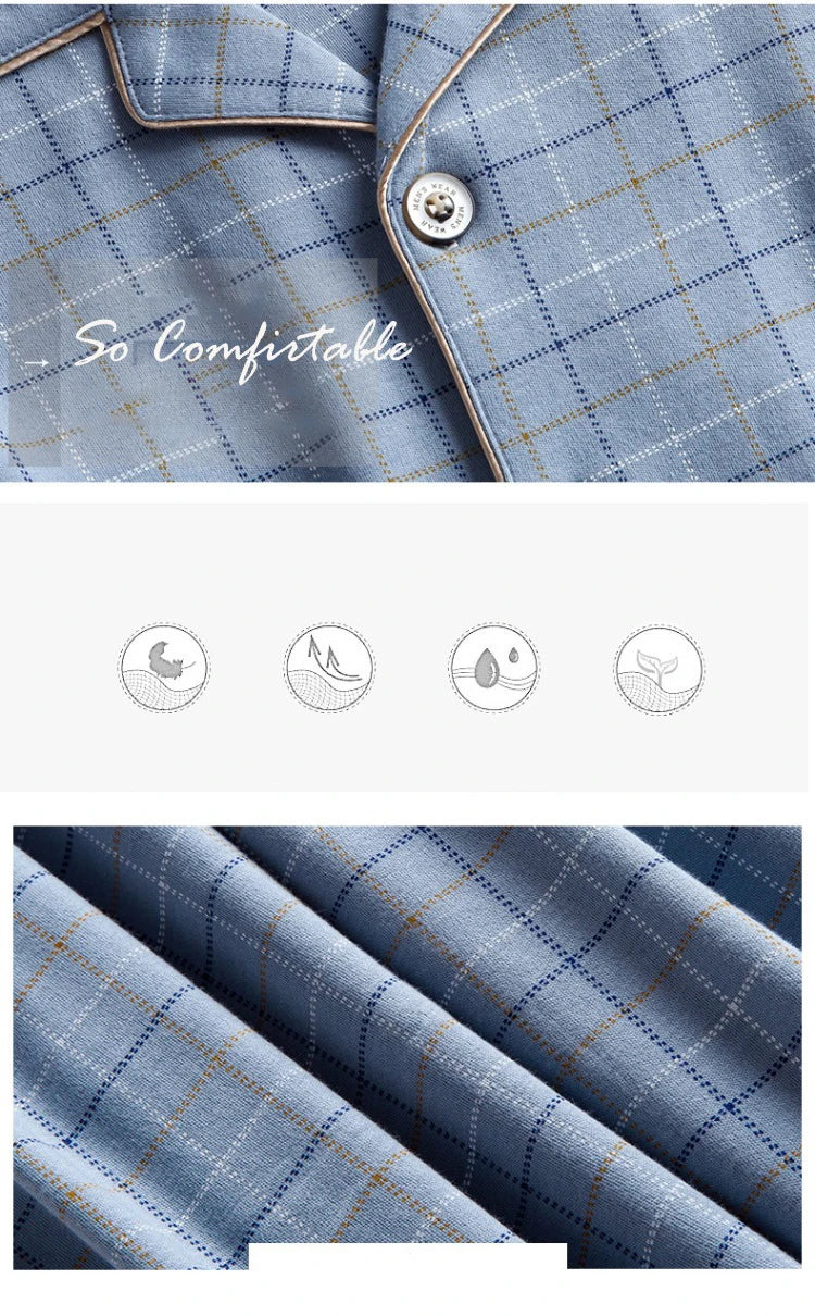 Mens Pajama Sets Home Suit Modern Style