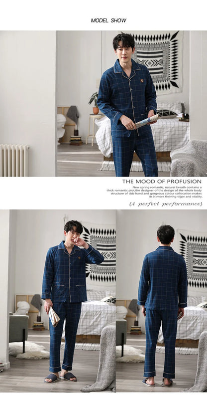 Mens Pajama Sets Home Suit Modern Style