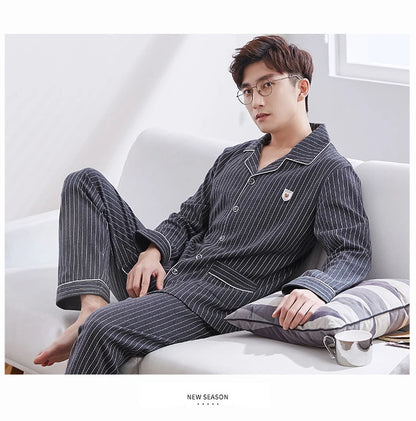 Mens Pajama Sets Home Suit Modern Style