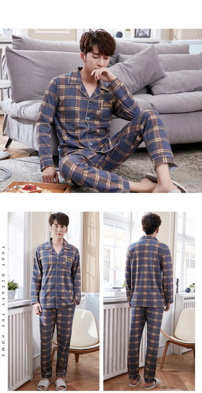 Mens Pajama Sets Home Suit Modern Style