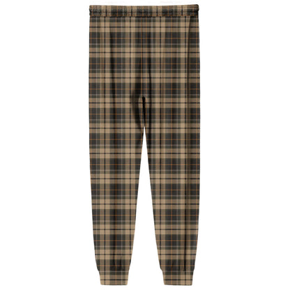 Men Elastic Waist Pants Checkered Print Lounge Sleepwear