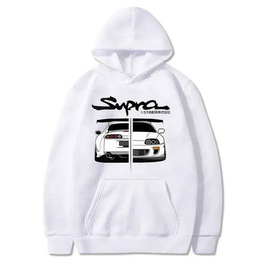 Supra Print Street Trend Men Women Hooded Sweatshirt
