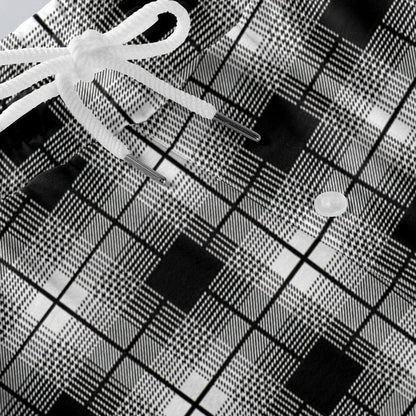 Men Elastic Waist Pants Checkered Print Lounge Sleepwear