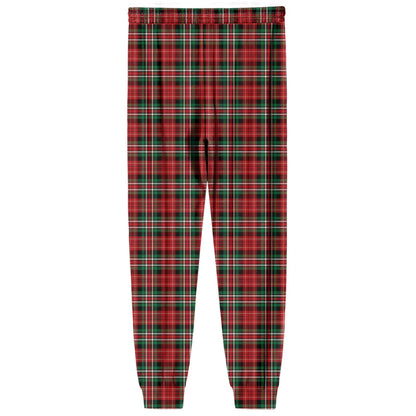 Men Elastic Waist Pants Checkered Print Lounge Sleepwear