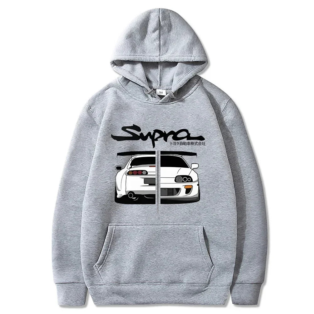 Supra Print Street Trend Men Women Hooded Sweatshirt