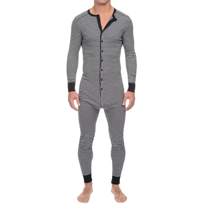 Men's Sleep Slim-Fit Long-Sleeve Underwear