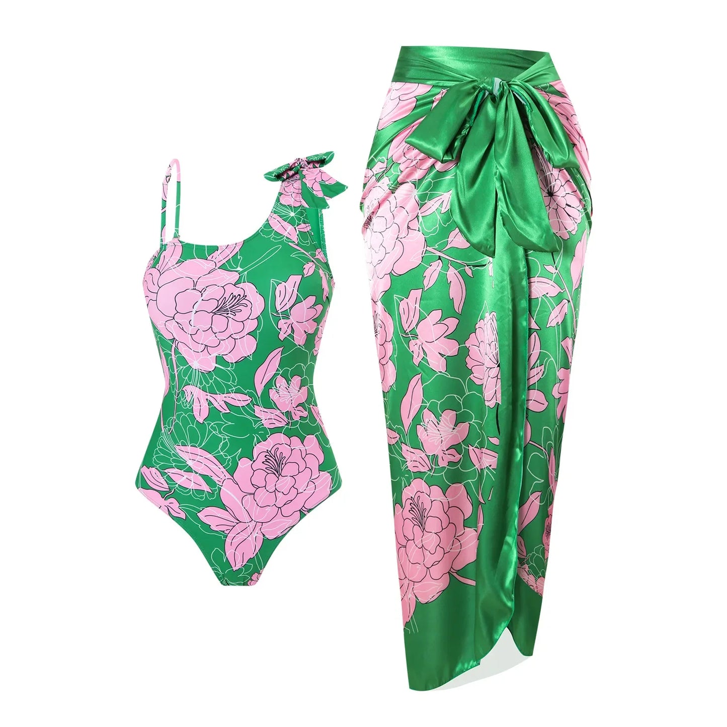 Women Two Pieces Swimsuit Cover Up