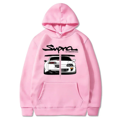 Supra Print Street Trend Men Women Hooded Sweatshirt