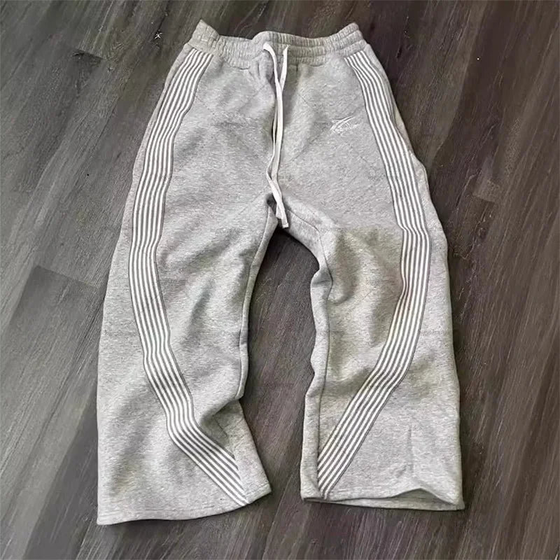 Hip-Hop Streetwear Pant Men Casual Striped Sweatpants