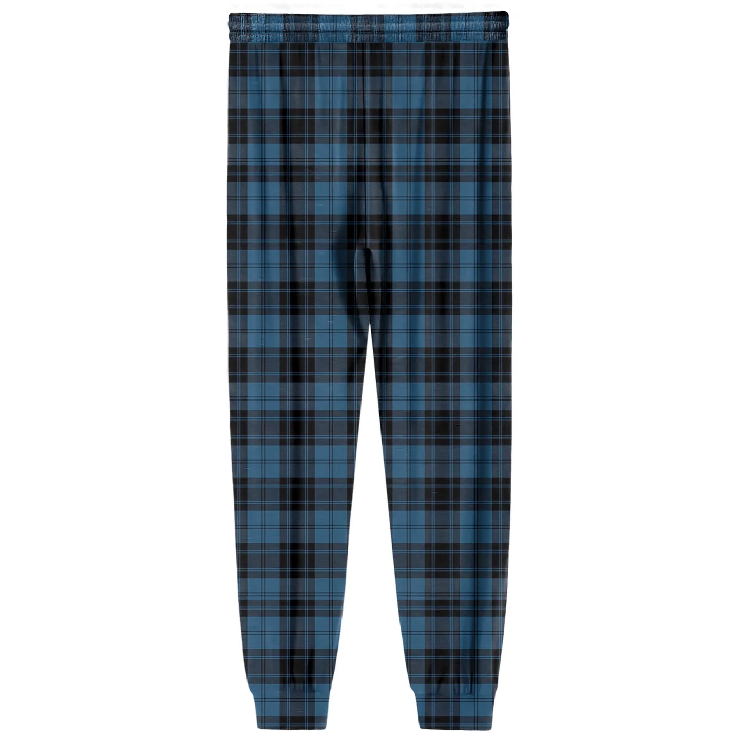 Men Elastic Waist Pants Checkered Print Lounge Sleepwear