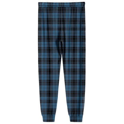 Men Elastic Waist Pants Checkered Print Lounge Sleepwear