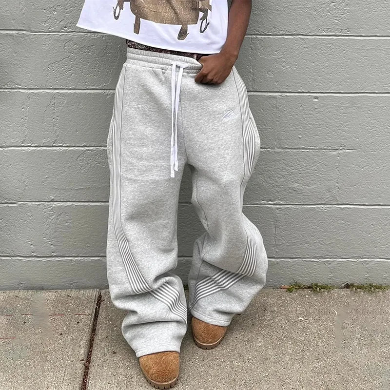 Hip-Hop Streetwear Pant Men Casual Striped Sweatpants