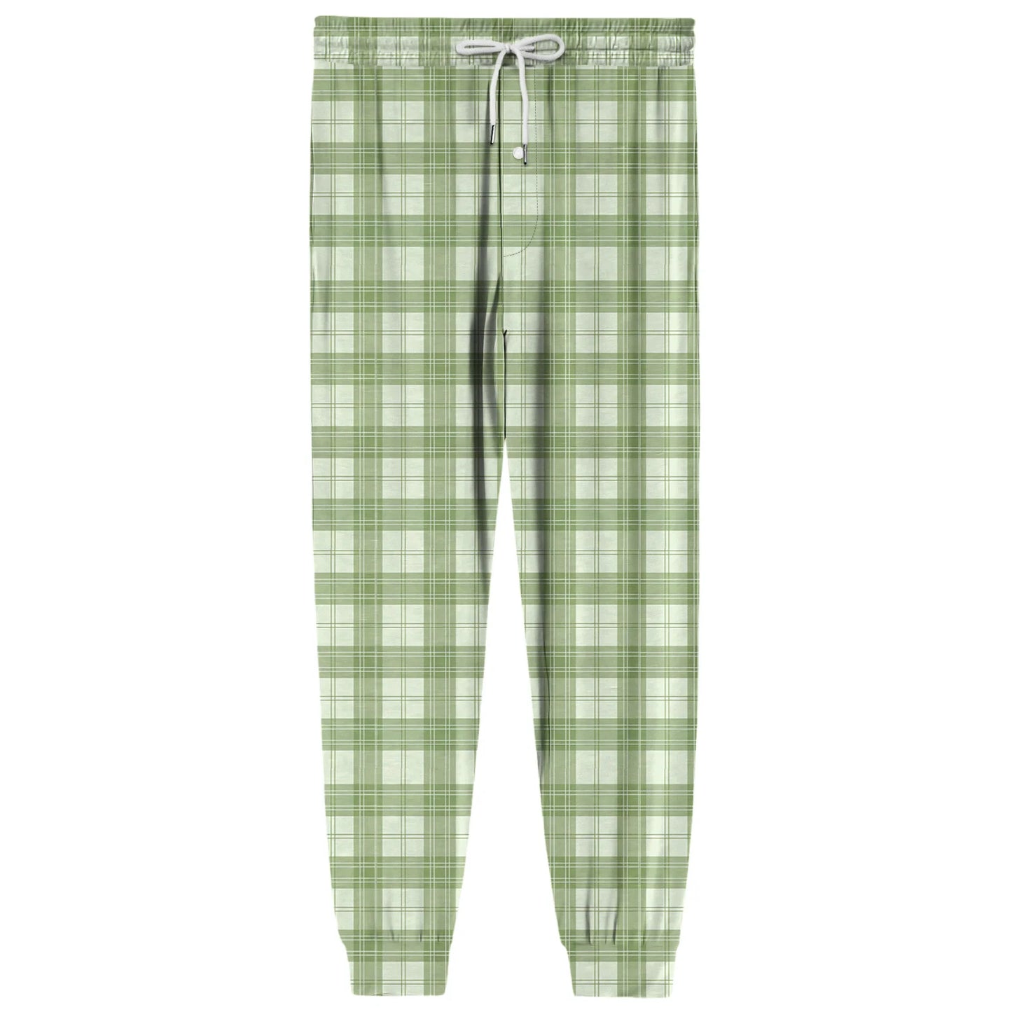 Men Elastic Waist Pants Checkered Print Lounge Sleepwear