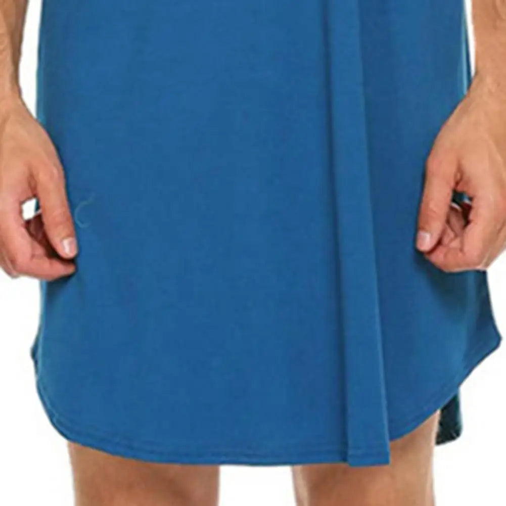 Men Loungewear Contrast Color Men Summer Long T-shirt