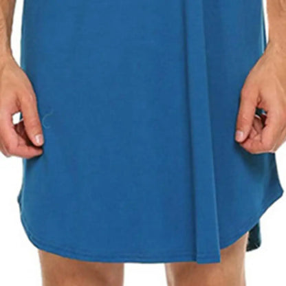 Men Loungewear Contrast Color Men Summer Long T-shirt