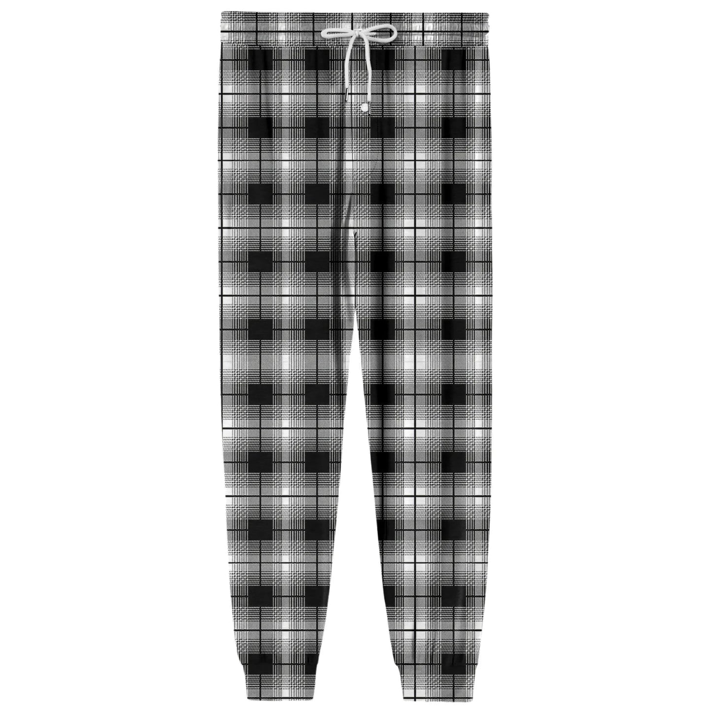 Men Elastic Waist Pants Checkered Print Lounge Sleepwear