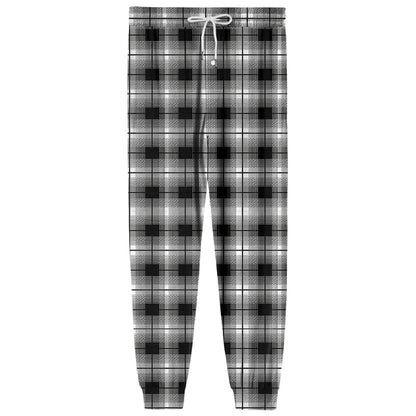 Men Elastic Waist Pants Checkered Print Lounge Sleepwear
