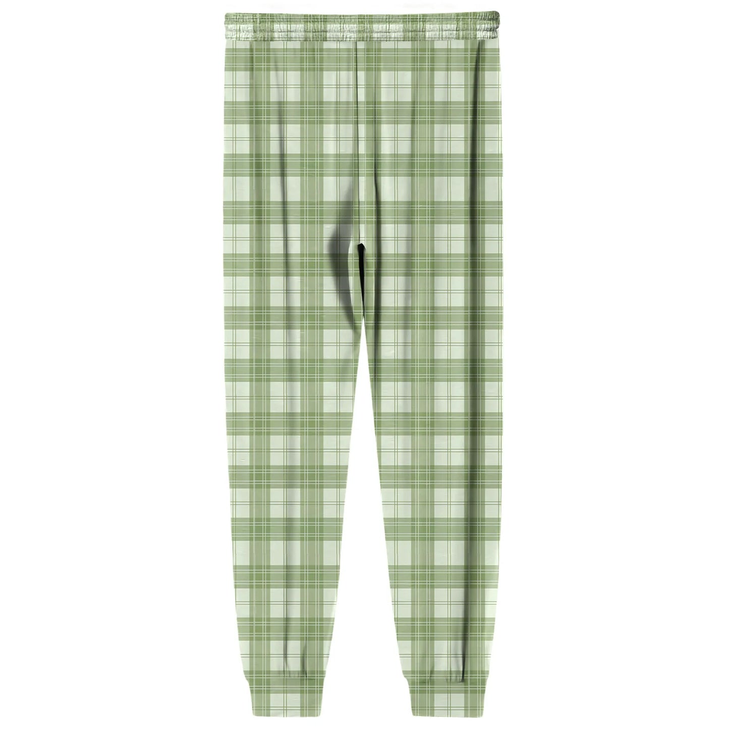 Men Elastic Waist Pants Checkered Print Lounge Sleepwear