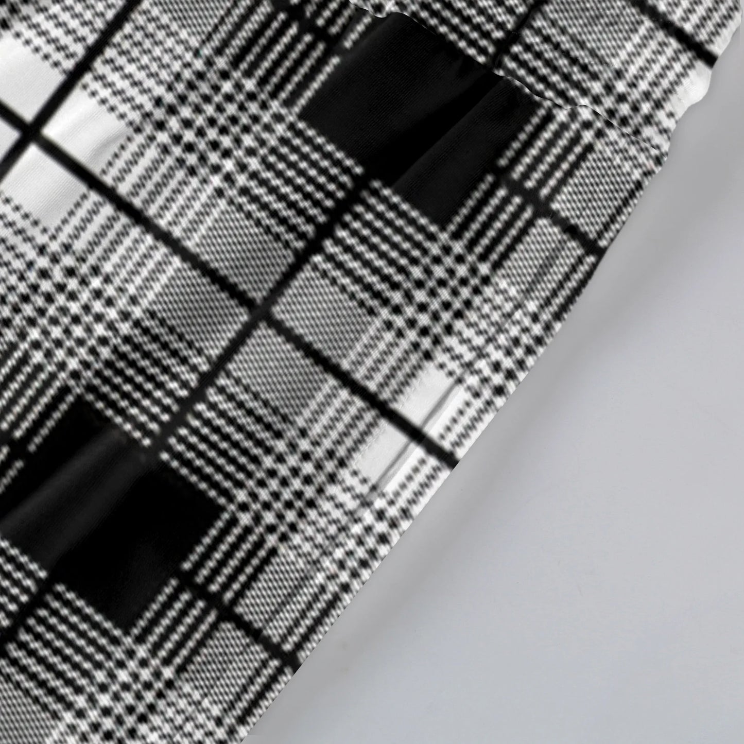 Men Elastic Waist Pants Checkered Print Lounge Sleepwear