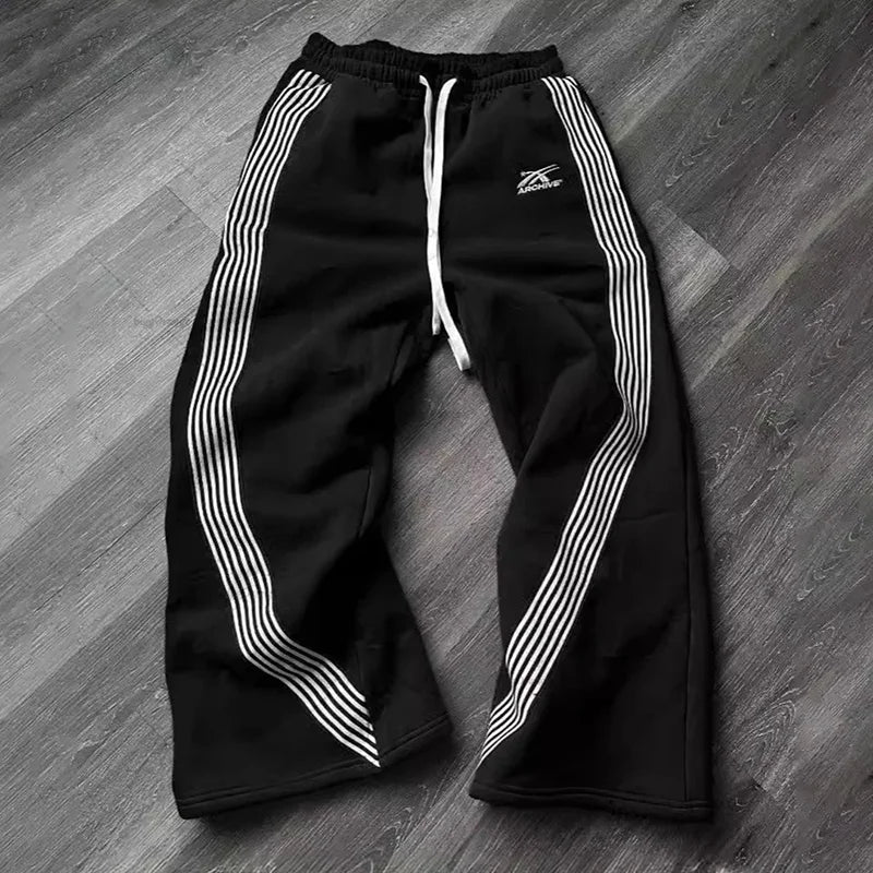 Hip-Hop Streetwear Pant Men Casual Striped Sweatpants
