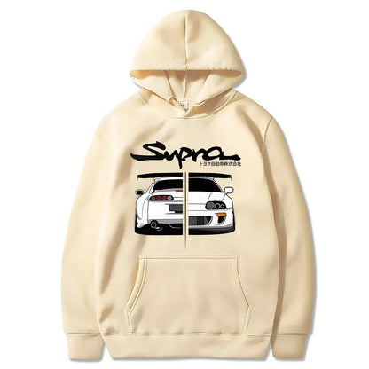 Supra Print Street Trend Men Women Hooded Sweatshirt