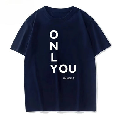 English Printed Short Sleeved Pure Cotton