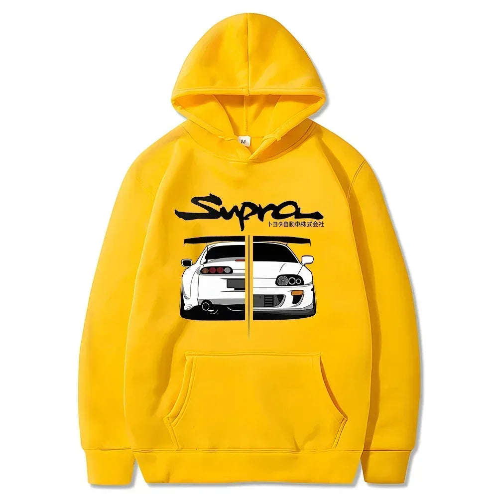 Supra Print Street Trend Men Women Hooded Sweatshirt
