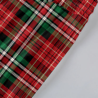 Men Elastic Waist Pants Checkered Print Lounge Sleepwear