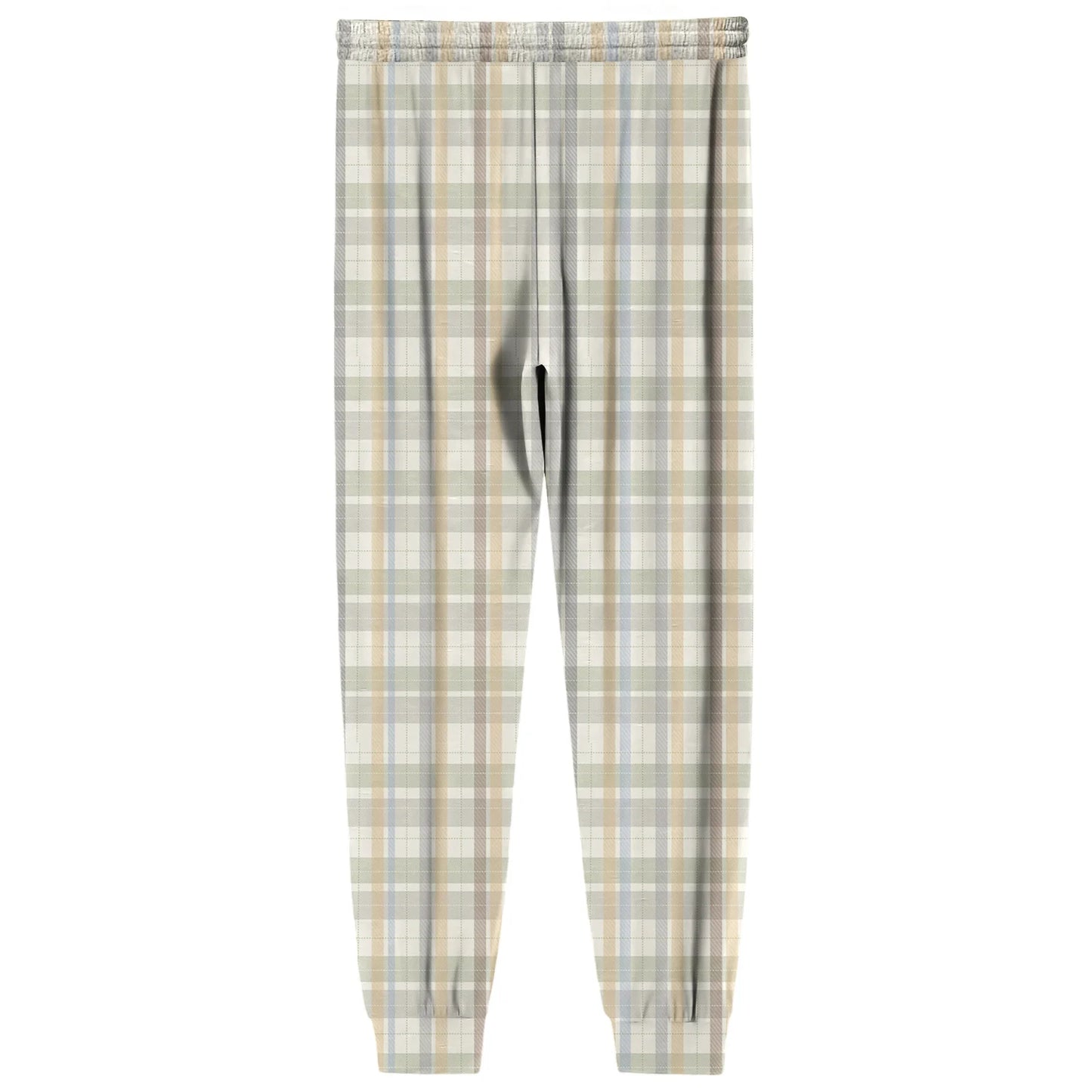 Men Elastic Waist Pants Checkered Print Lounge Sleepwear