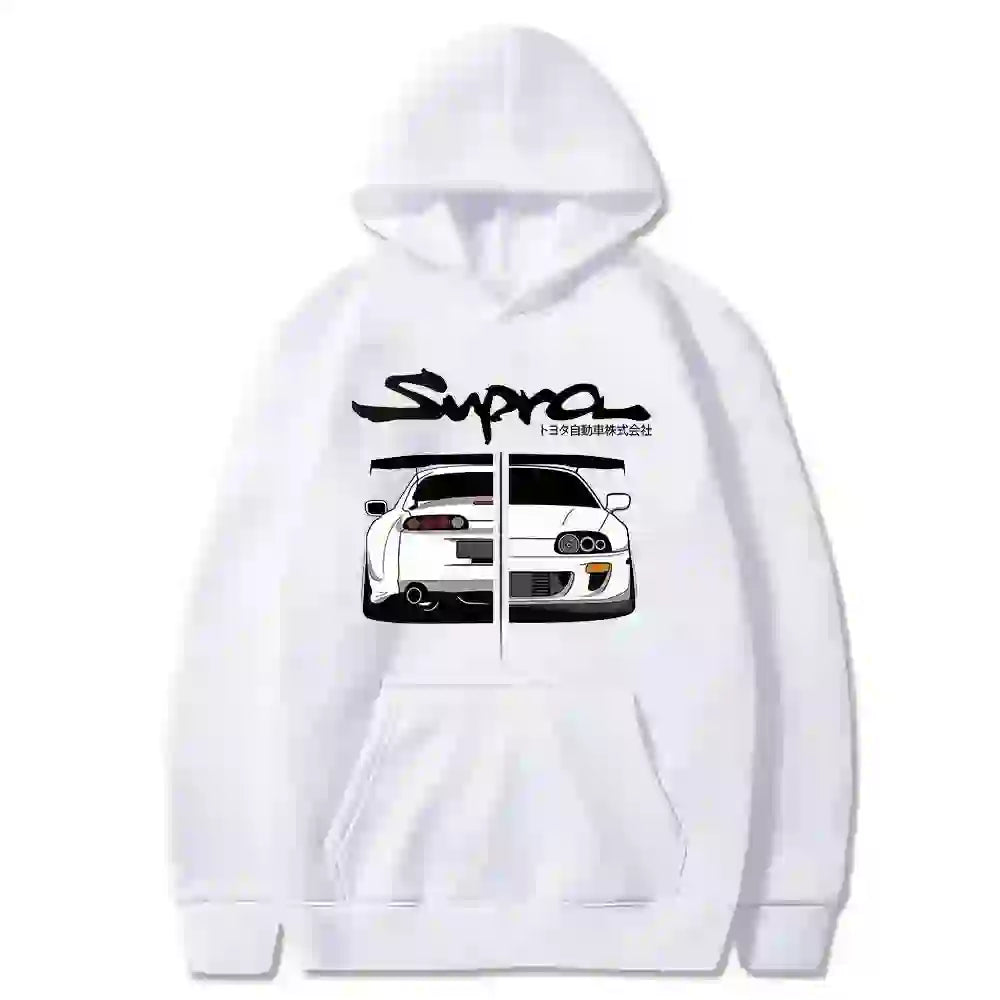 Supra Print Street Trend Men Women Hooded Sweatshirt