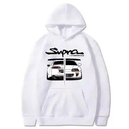Supra Print Street Trend Men Women Hooded Sweatshirt